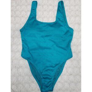 NWOT Mosmann Australia one piece swim suit green sz S textured bathing high leg